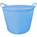 26L Heavy Duty Flexi Flexible Garden Container Storage Bucket Tub - Blue