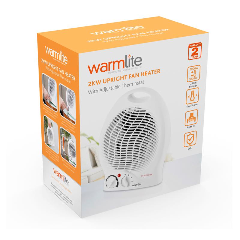 2kW Upright Fan Heater