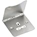 13A 1 Gang UK 3 Pin Unswitched Flat Plate Floor Socket - Brushed Chrome
