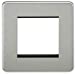 Screwless 2G Modular Faceplate - Brushed Chrome