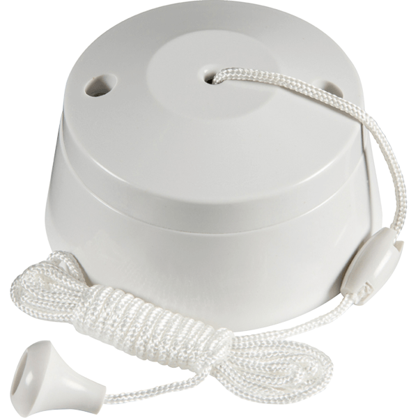 6 amp - Ceiling Switch - Pull Cord - 2 way - White