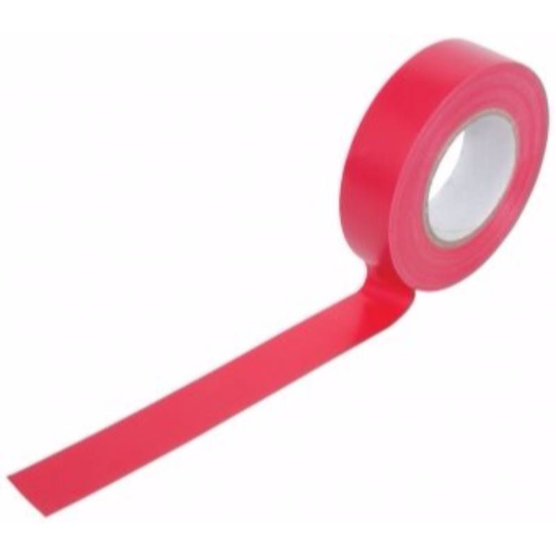 19mm 20m Electrical Adhesive PVC Insulation Tape Flame Retardant - Red