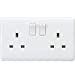 Curved Edge 13A 2G DP Switched Socket