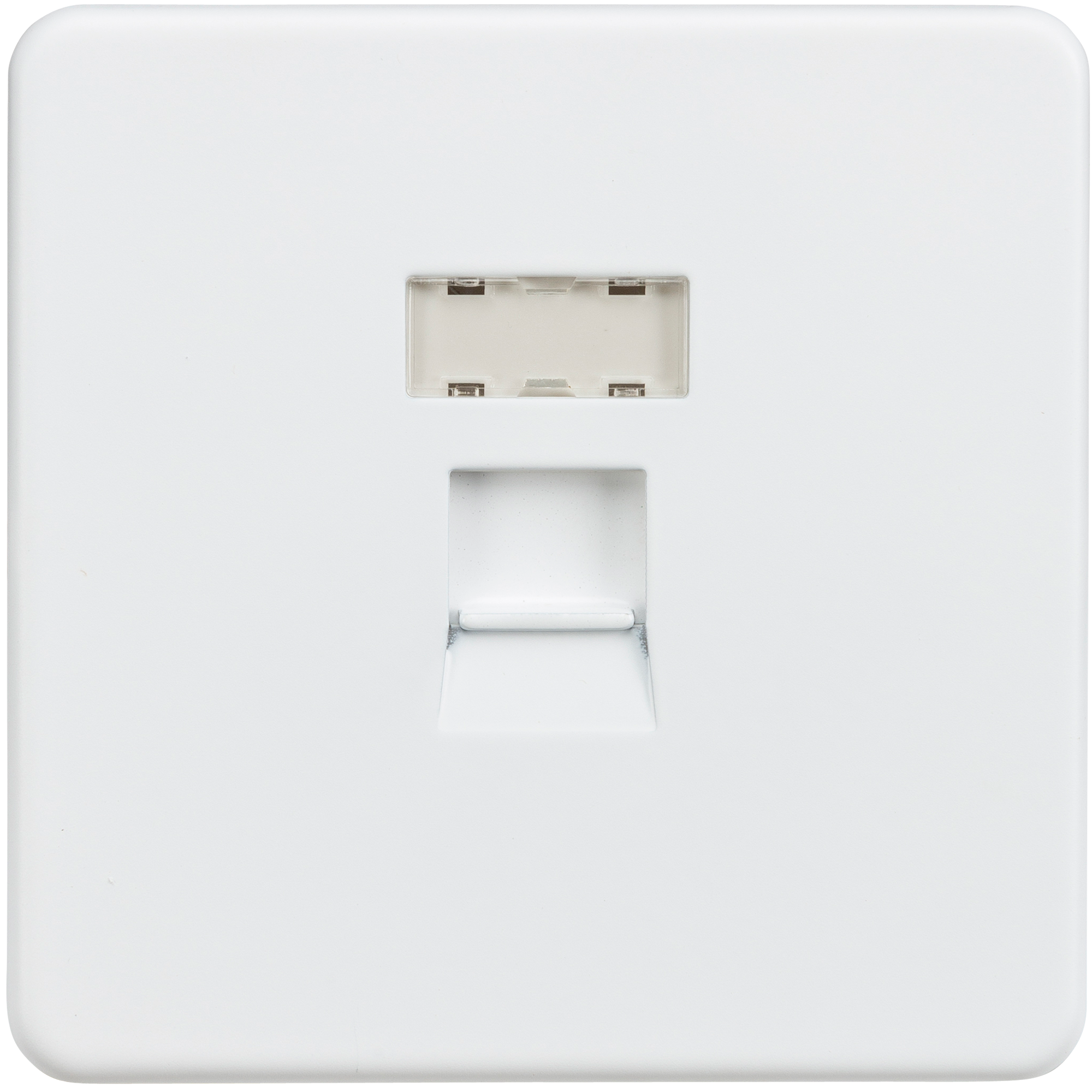 Screwless RJ45 network outlet - Matt white