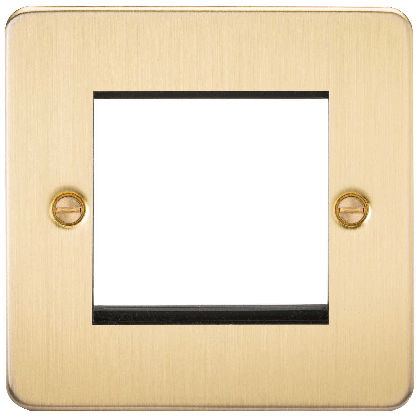 Flat Plate 2G modular faceplate - brushed brass