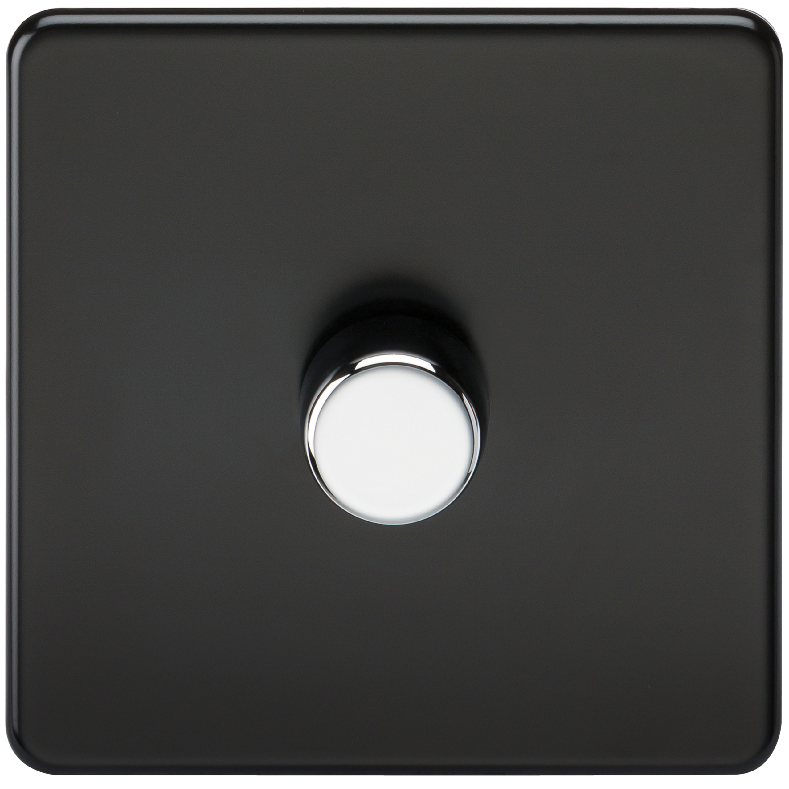 10-200W 1G 2 Way 230V Screwless Matt Black Led compatible Electric Dimmer Switch