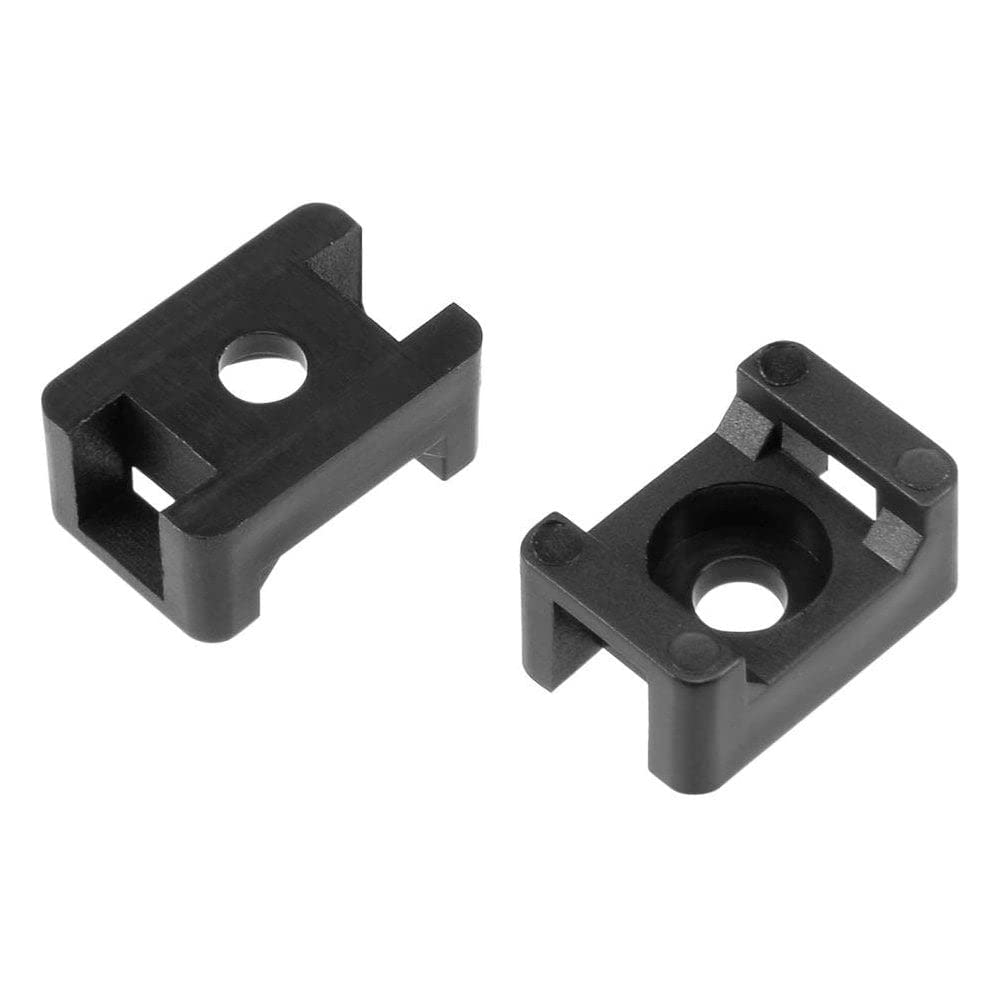 Screw Cable Tie Mounts (100 Pack) - Black