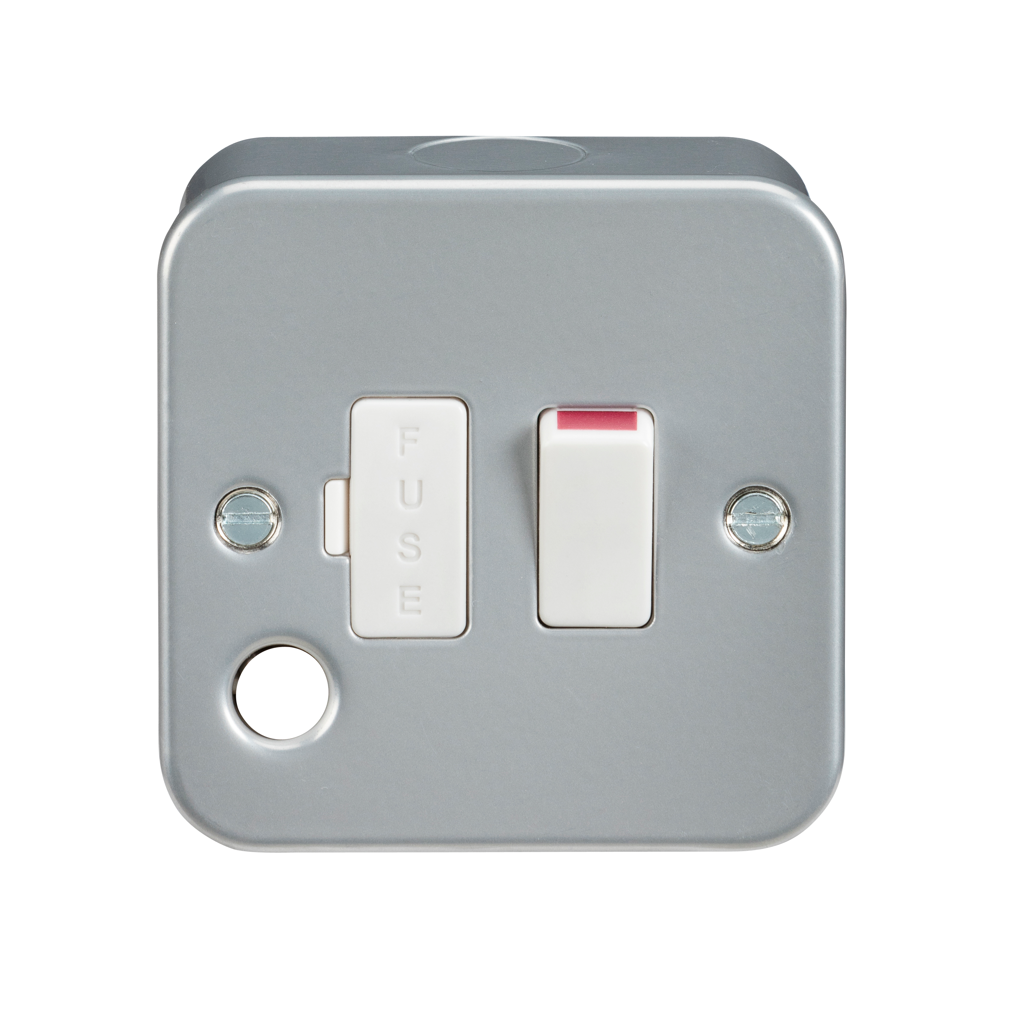 13A Rated Switched Metal Clad Fused Connection Spur Unit & Flex Outlet