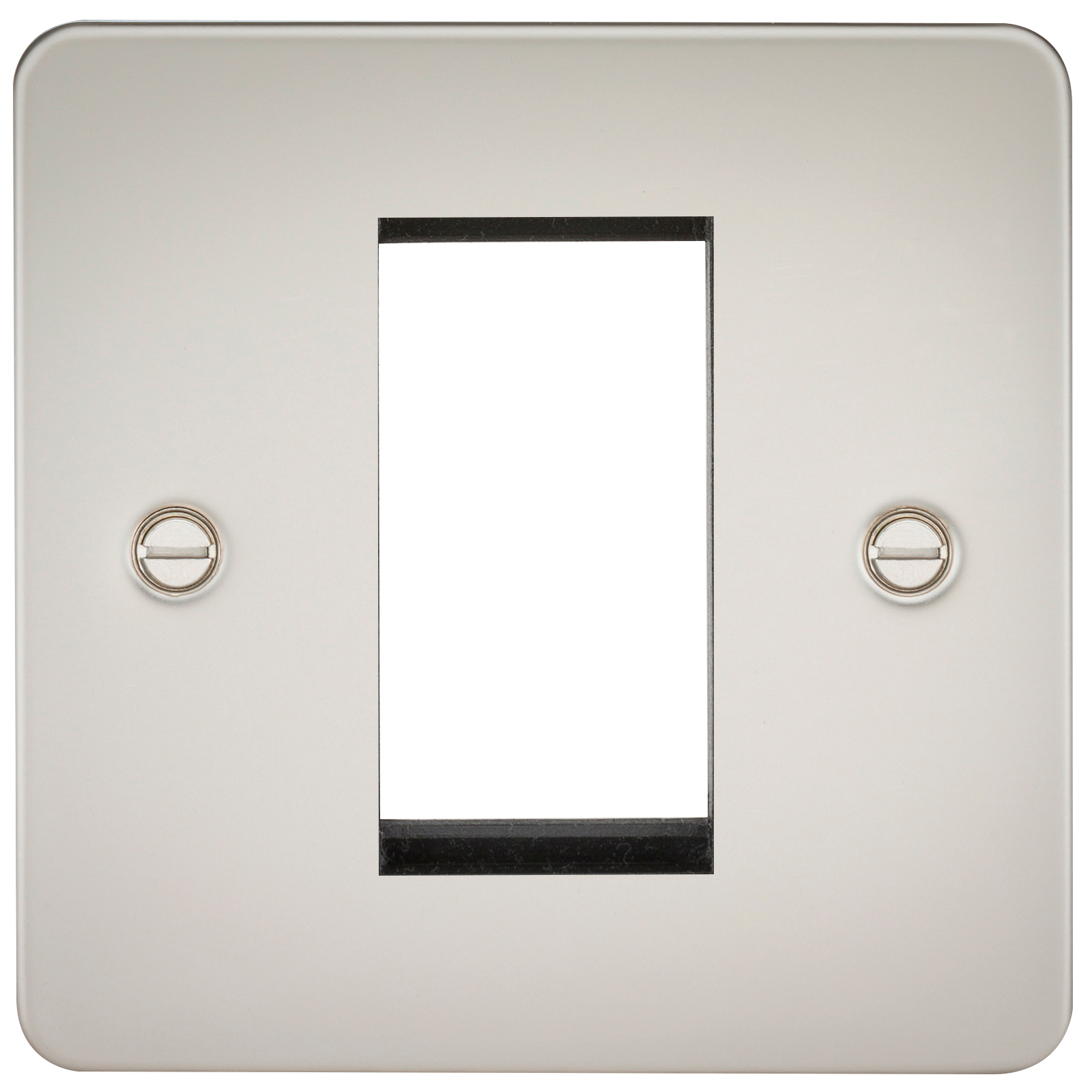 1G Modular Flat Plate Faceplate - Pearl