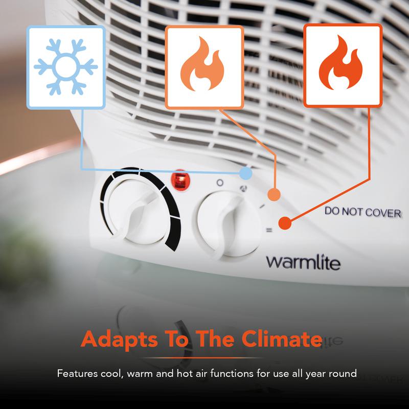 2kW Upright Fan Heater