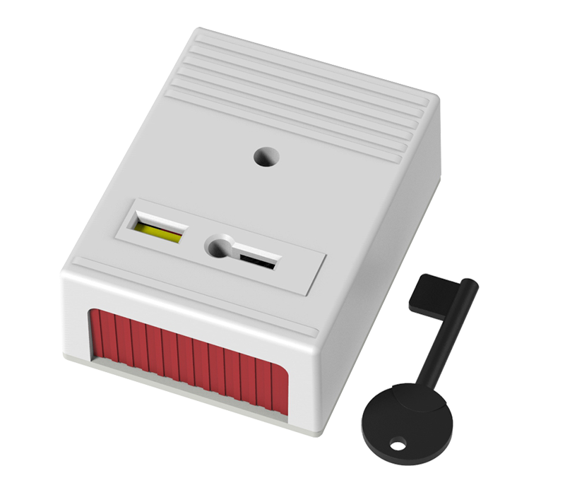 Panic Button & Key Personal Attack Hold-Up Device White Finish - Single Button