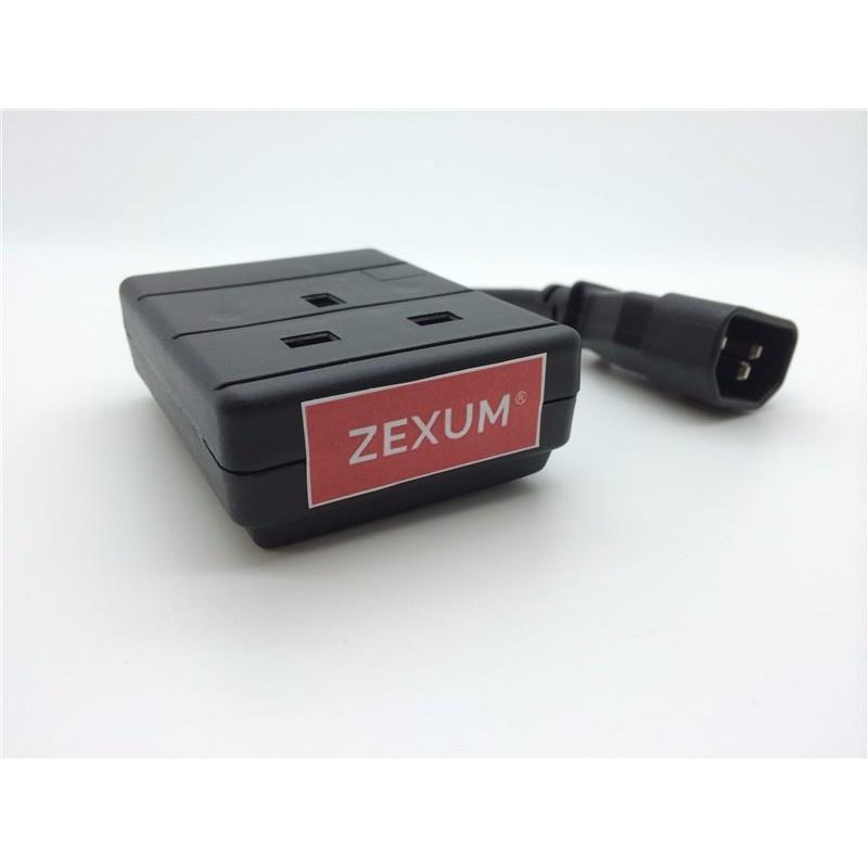 Economy IEC C14 Male to 13A 1 Gang UK Mains Socket Adapter - 10m
