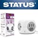 3G 1.4m Cube Socket with USB Ports - White