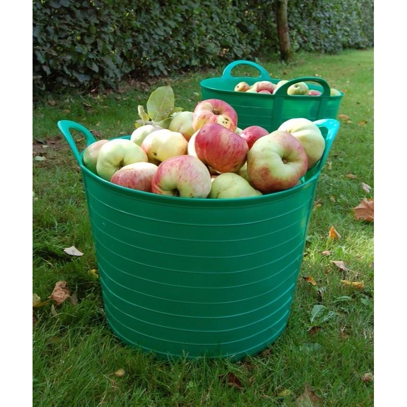 40 Litre Heavy Duty Flexi Flexible Garden Container Storage Bucket Tub - Yellow
