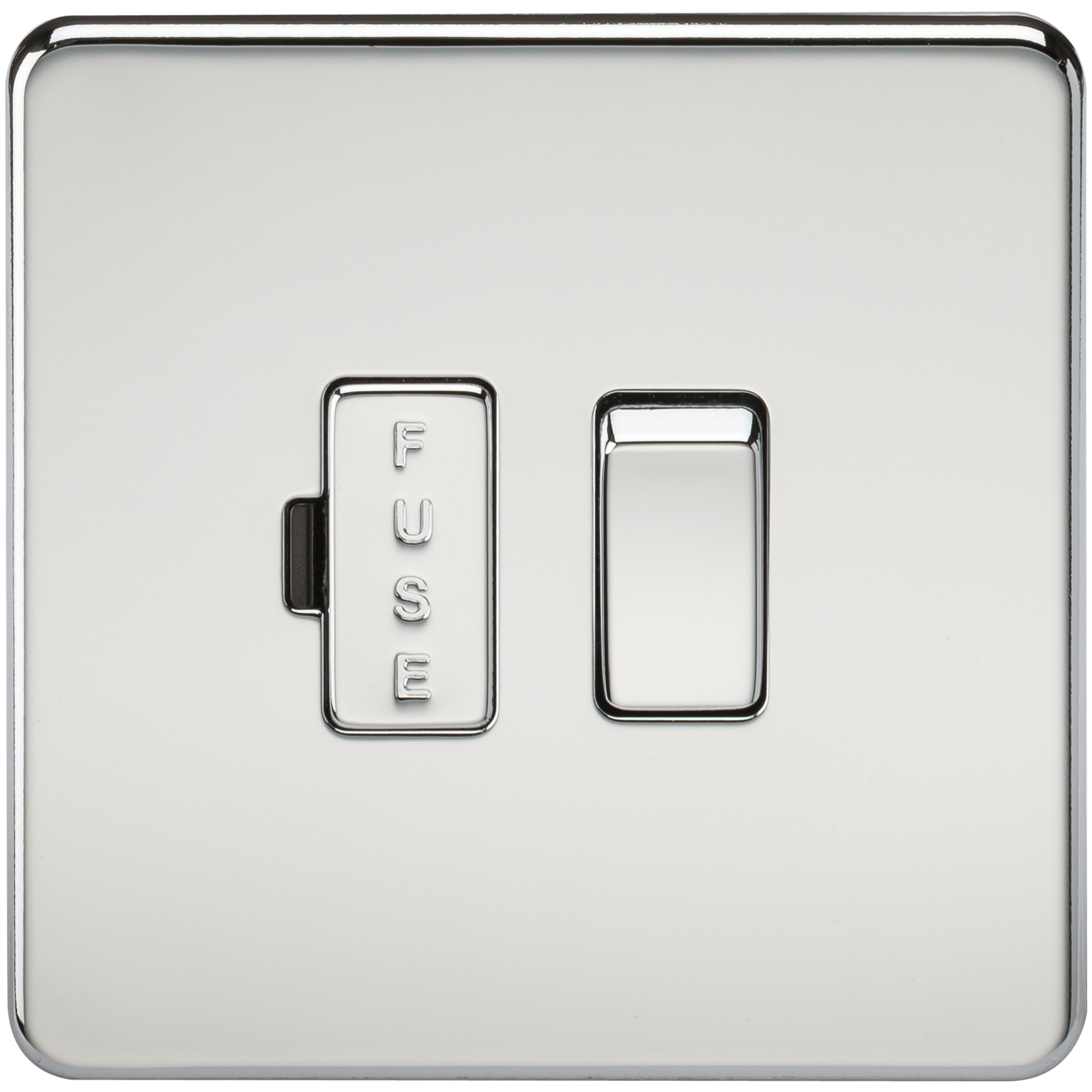 13A Screwless Polished Chrome Switched Fused Spur Connector Unit