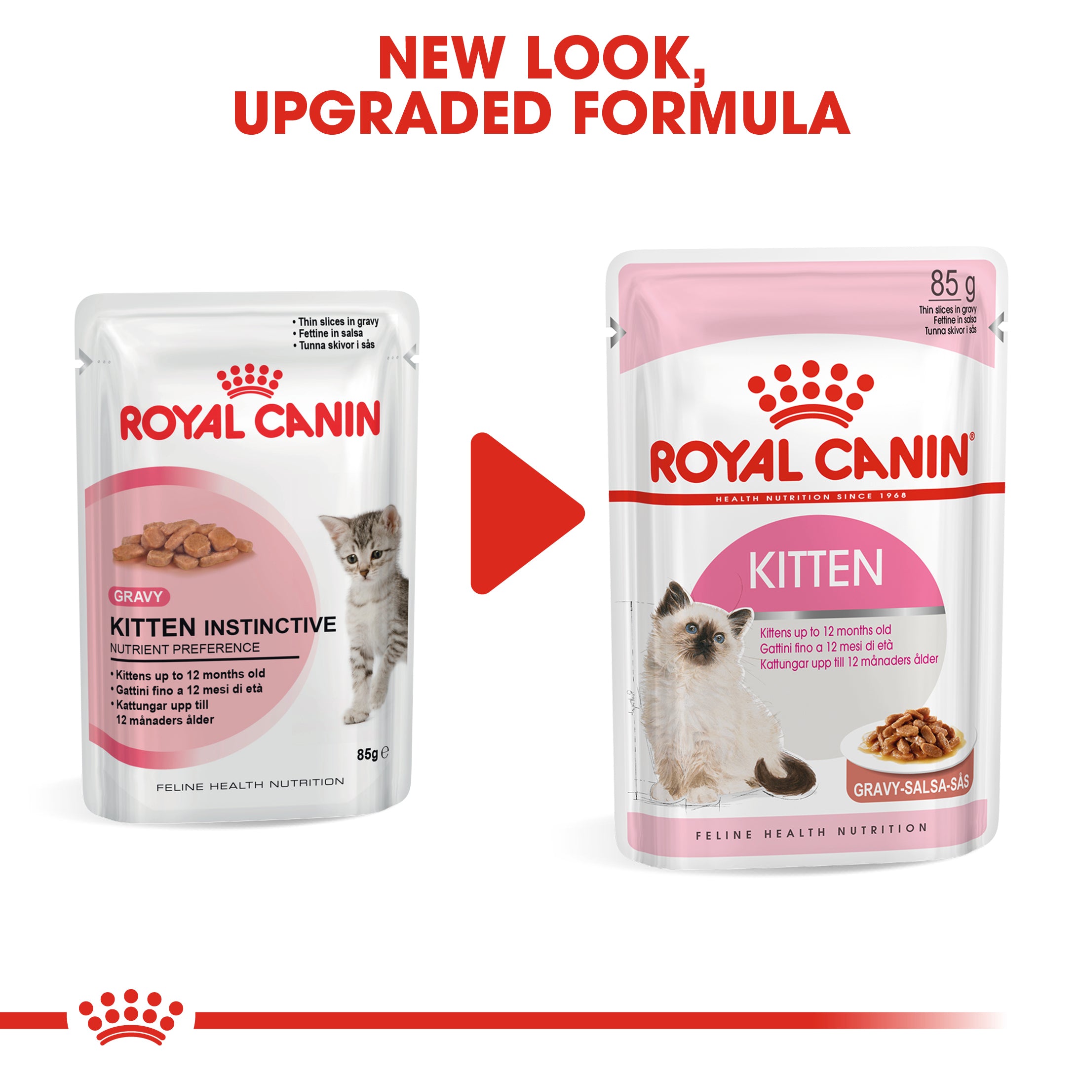 ROYAL CANIN Kitten in Gravy Wet Food, 85g x 12 Pack