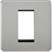 Screwless 1G Modular Faceplate - Brushed Chrome