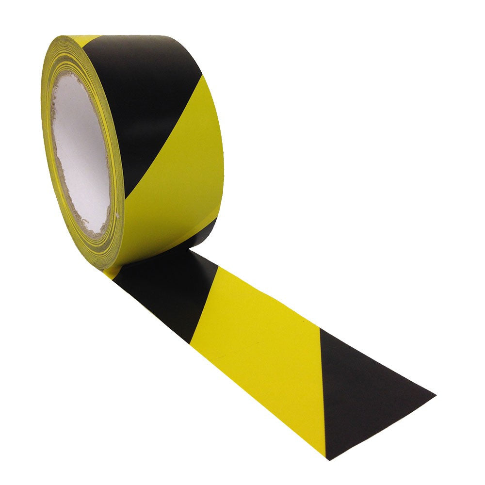 Yellow/Black 50mm Adhesive Floor Marker Tape - 33m Roll