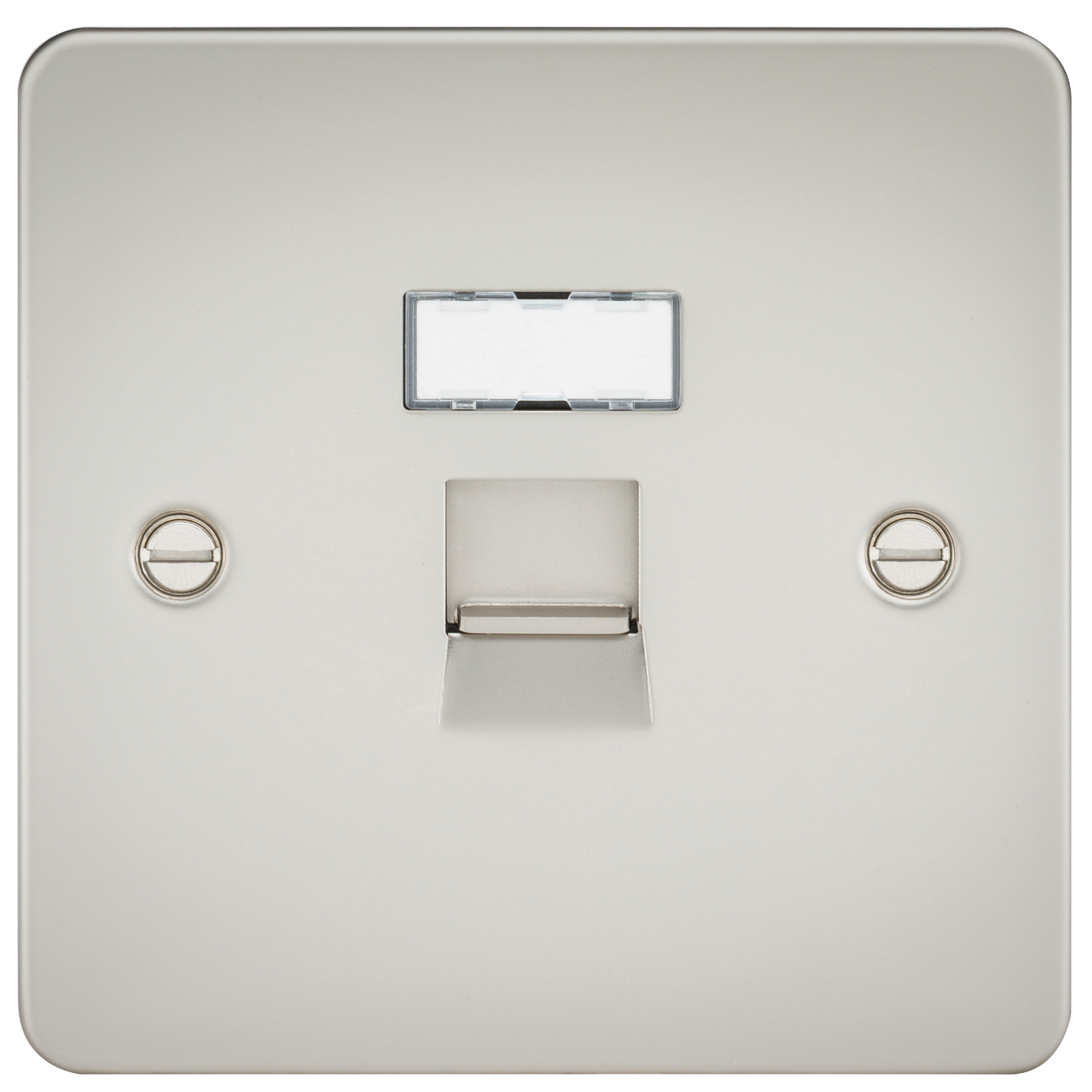 Flat Plate RJ45 network outlet - pearl