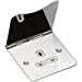 13A 1 Gang UK 3 Pin Unswitched Flat Plate Floor Socket - Polished Chrome