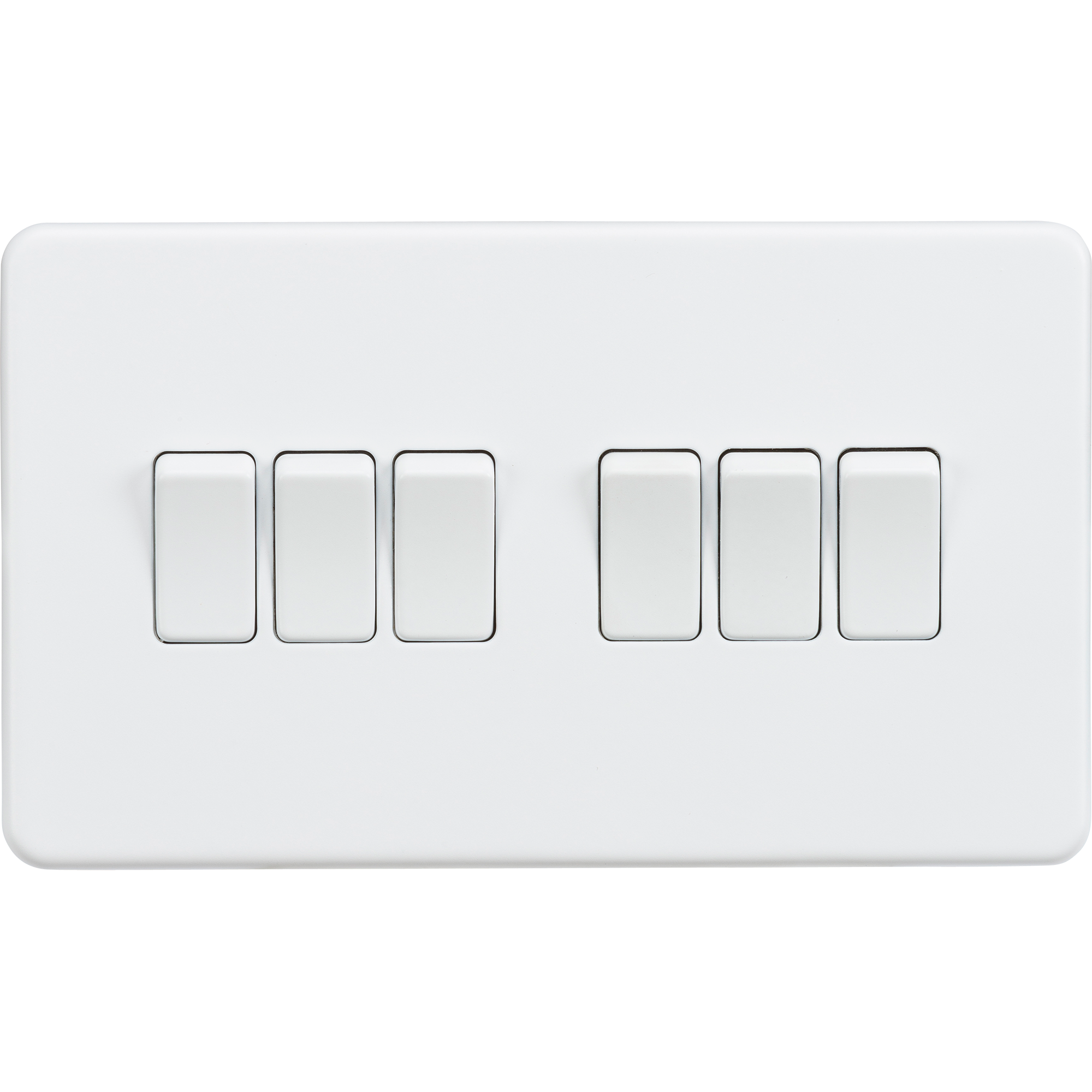 Screwless 10AX 6G 2-Way Switch - Matt White