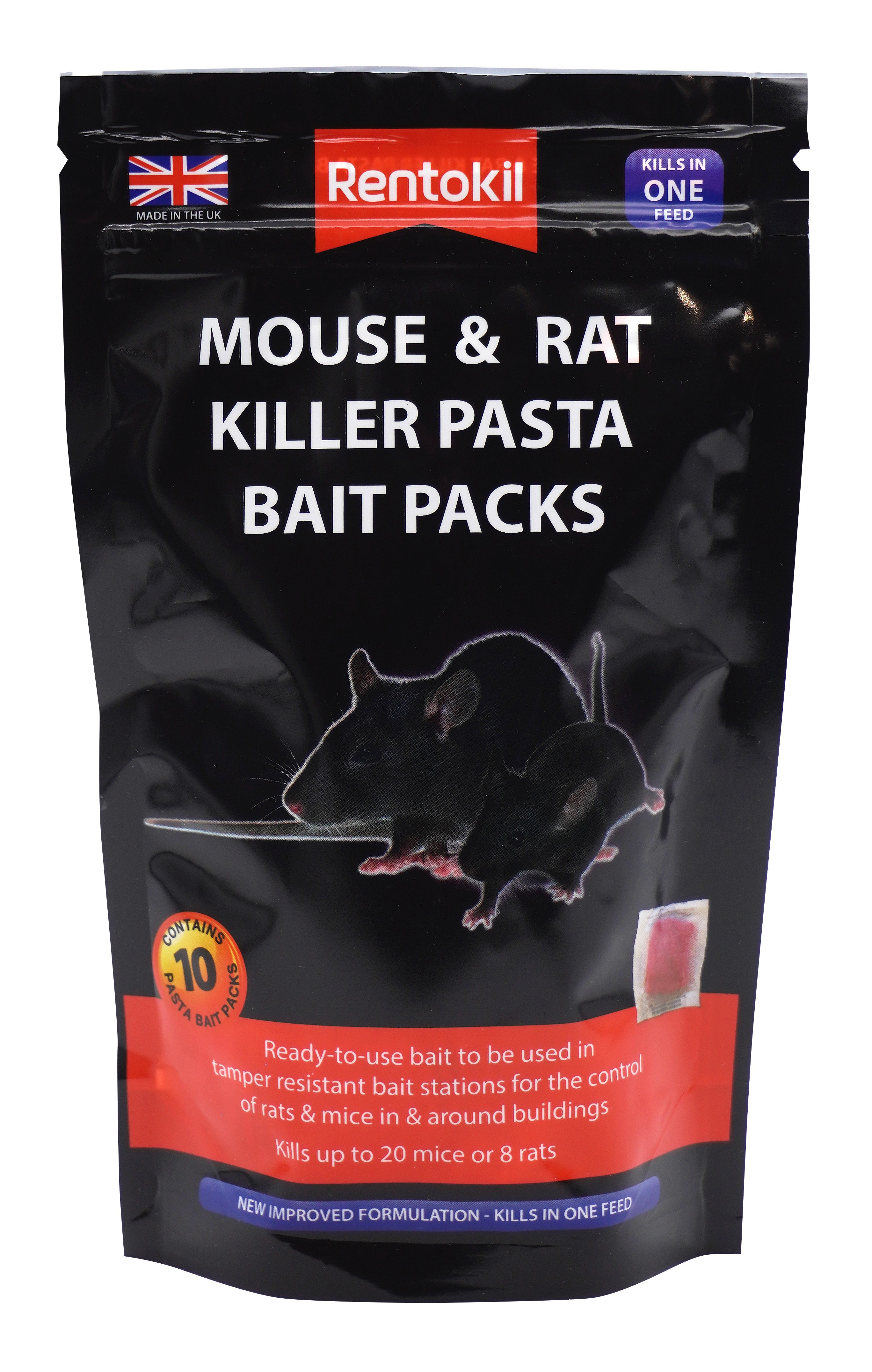 Mouse & Rat Killer Pasta Bait Packs - 10 Sachet