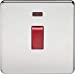 45A 1G DP 230V Screwless Polished Chrome Switch With Neon