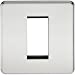 Screwless 1G Modular Faceplate - Polished Chrome