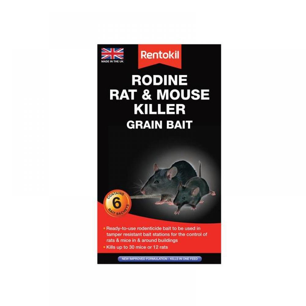 Rodine Rat & Mouse Killer Grain Bait - 6 Sachet