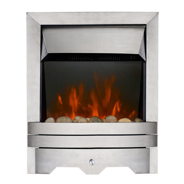 Lulworth LED Electric Fire - Brushed Metal Effect