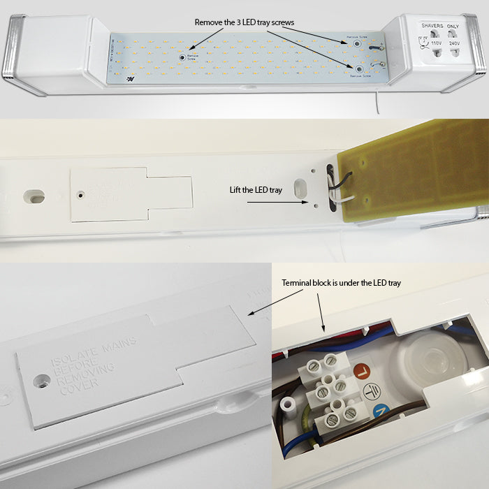 LED Dual Voltage Shaver Light