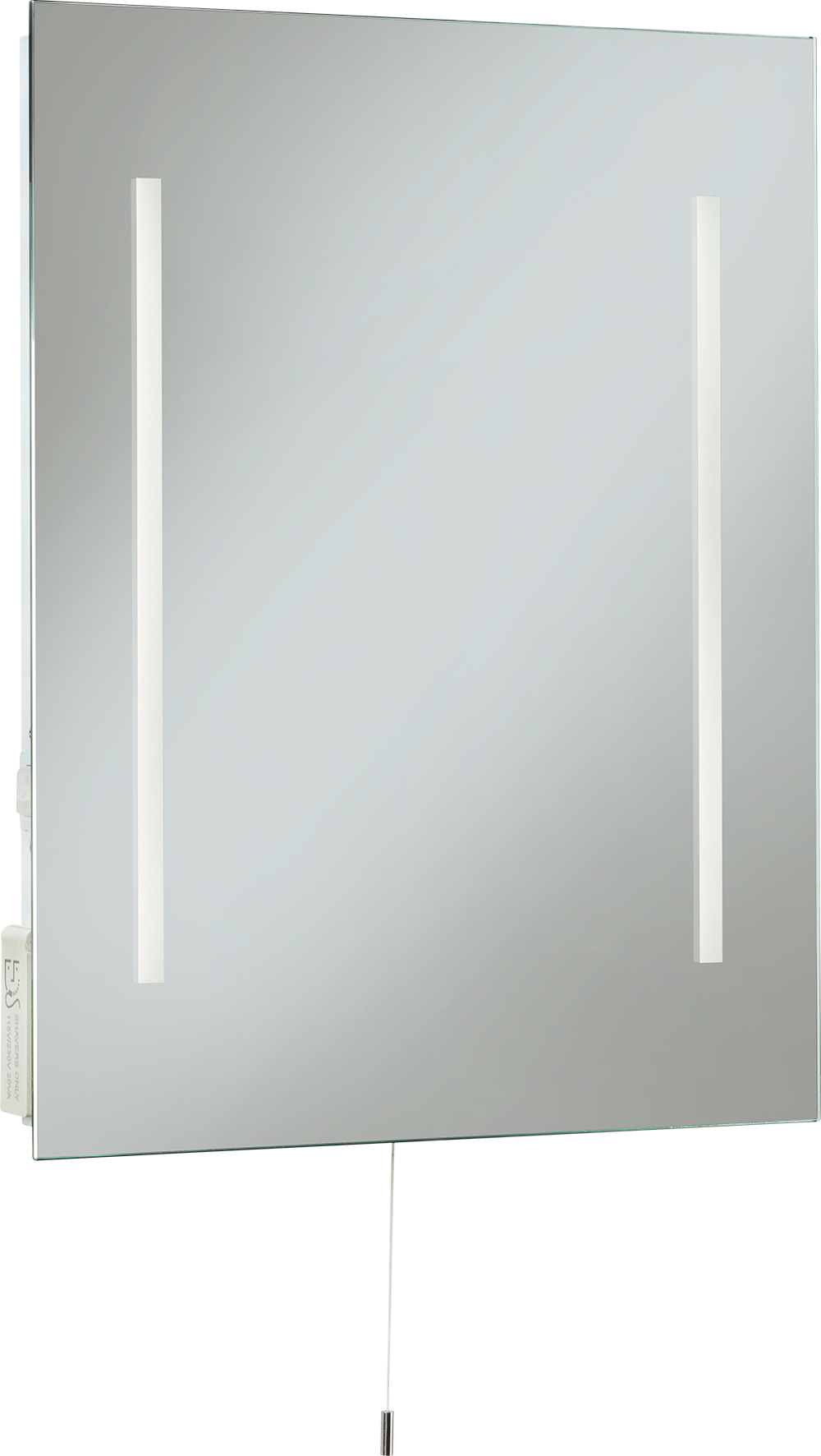 230V IP44 10W 500 x 390mm LED Mirror with Dual Shaver Socket