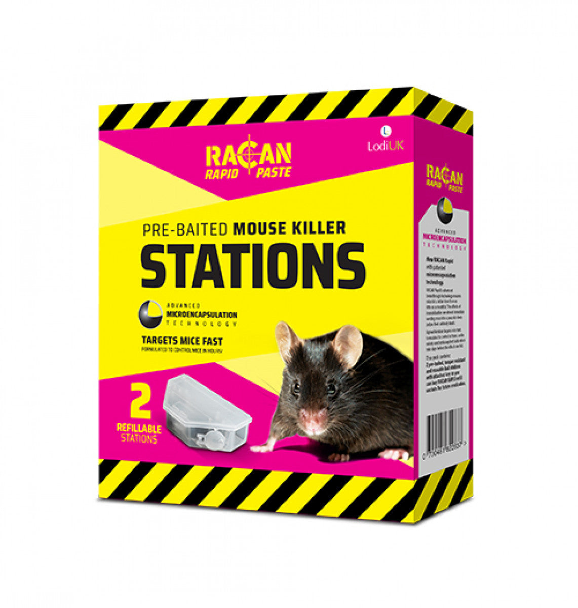 Rapid Pre-Baited & Reusable Mouse Killer Stations, 2 Trap Pack