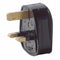 13A Black Plastic Electrical Safety UK 3 Pin Plug Top