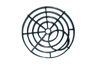 Round Black Plastic Gully Grid Drainage Downpipe Cover - 7" (178mm)