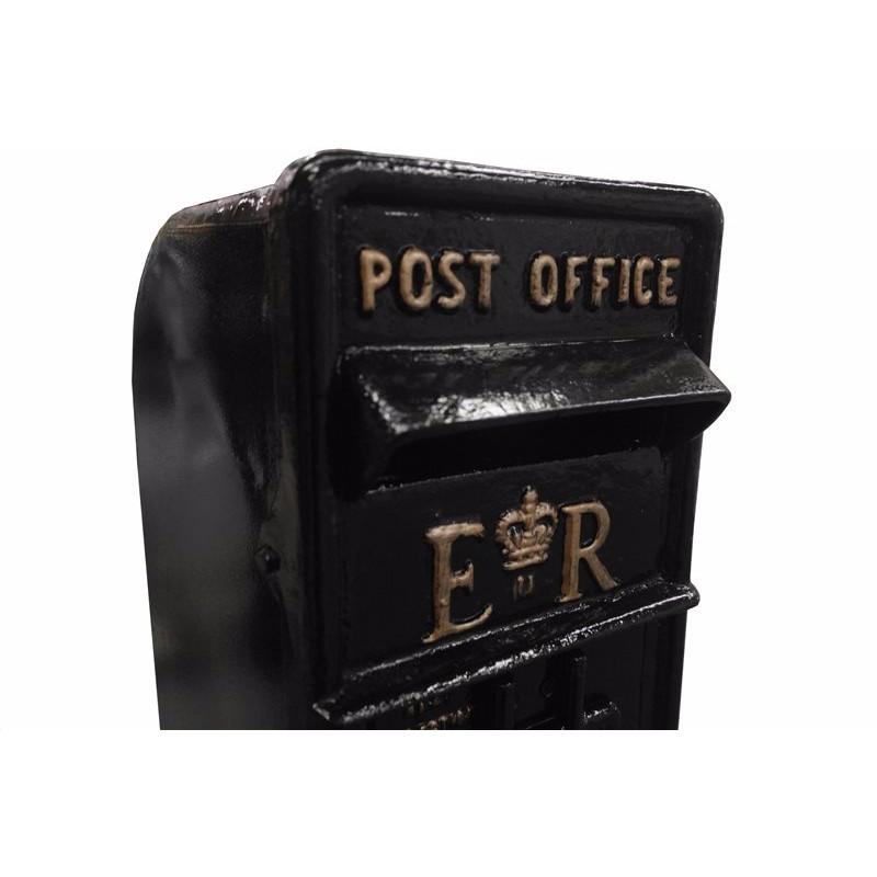 Wall Mounted Traditional Black Letter Box Antique
