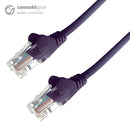 Connekt Gear 0.5m RJ45 CAT6 UTP Stranded Flush Moulded LS0H Network Cable - 24AWG - Purple