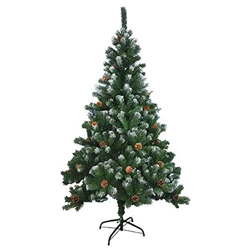 Artificial Green Christmas Tree with Snow Tips & Cones - 6ft