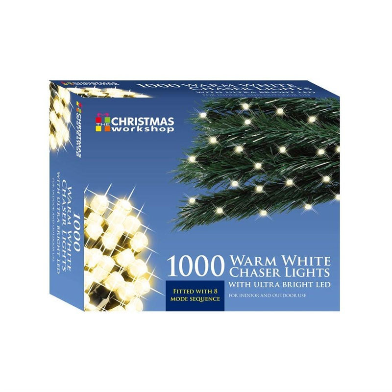 Warm White Ultra Bright LED String Chaser Lights - 1000 LED