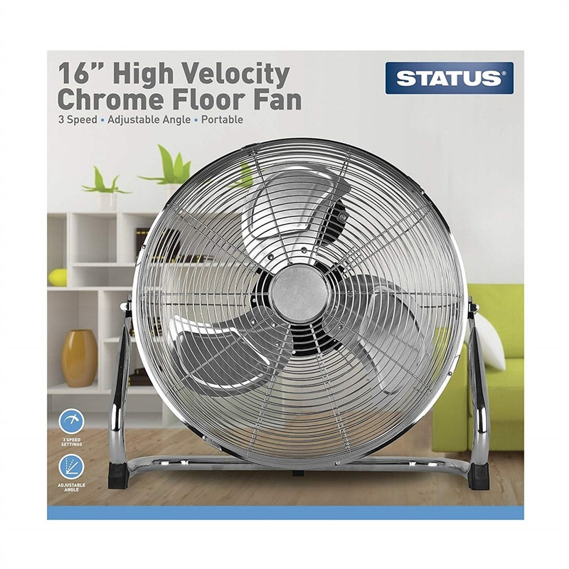 16" Chrome Floor Fan