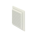100mm White Louvered Grille Round Spigot