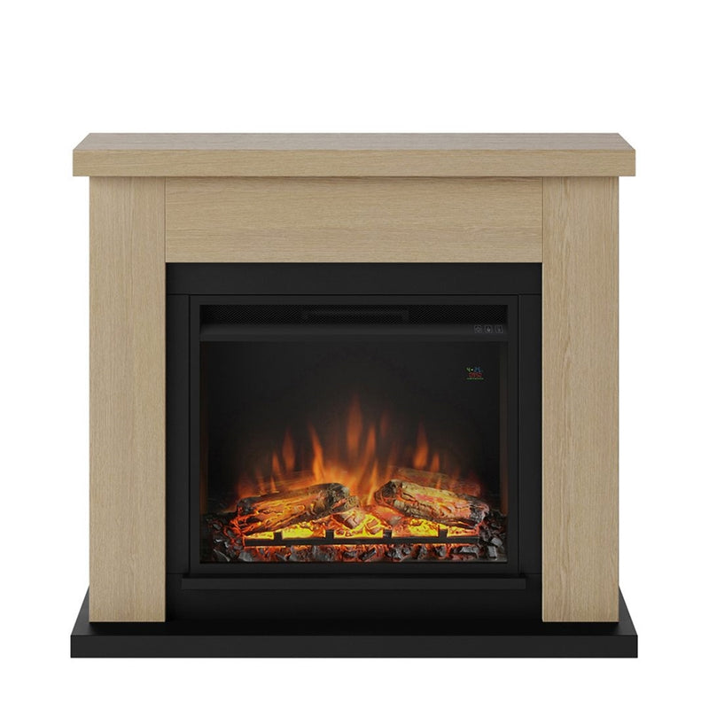 Frode Electric Fireplace, Natural Oak, UK Plug