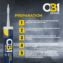 OB1 290ml Multi-Surface Construction Sealant & Adhesive, Silver