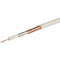 White Single 1mm Solid Copper 75Ohm PF100 Digital Satellite Cable With Foam Filled PE Copper Foil & Bare Copper Braid - 250m