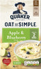 Quaker Oat So Simple Apple and Blueberry Porridge Sachets, 10 x 36g Sachets