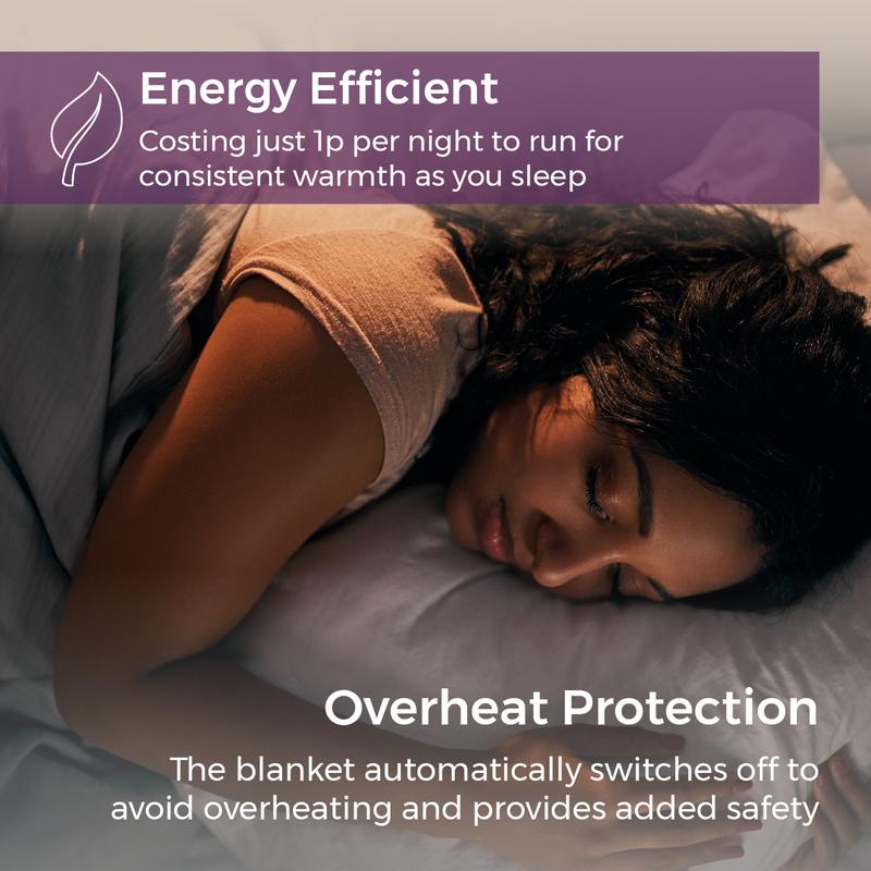 Carmen King Size Heated Under Blanket with Overheat Protection
