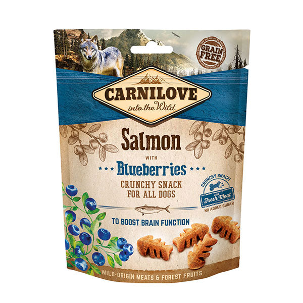 Carnilove Crunchy Dog Snack 200g - Salmon with Blueberries
