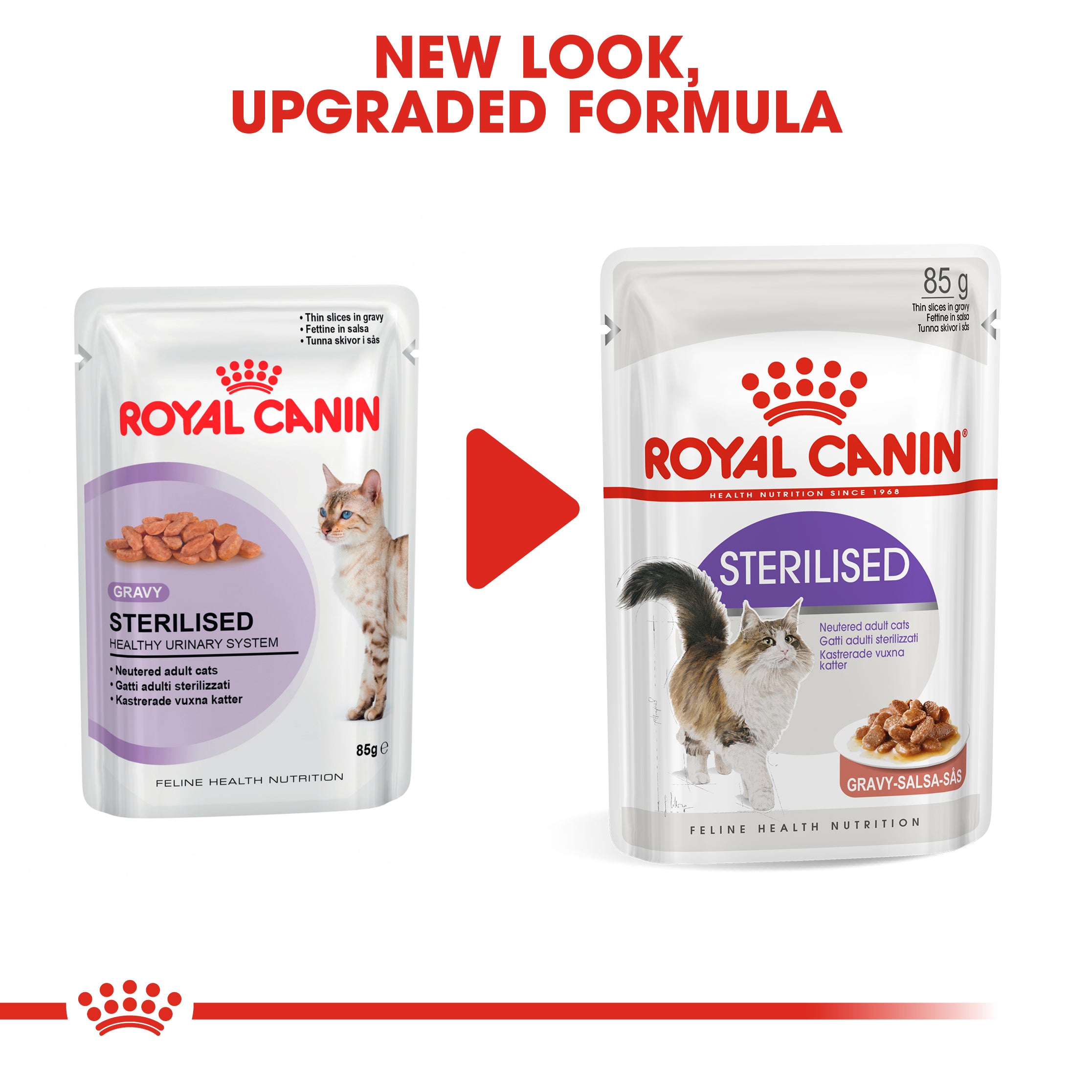 Royal Canin Sterilised In Gravy Adult Wet Cat Food, 85g x 12 Pack
