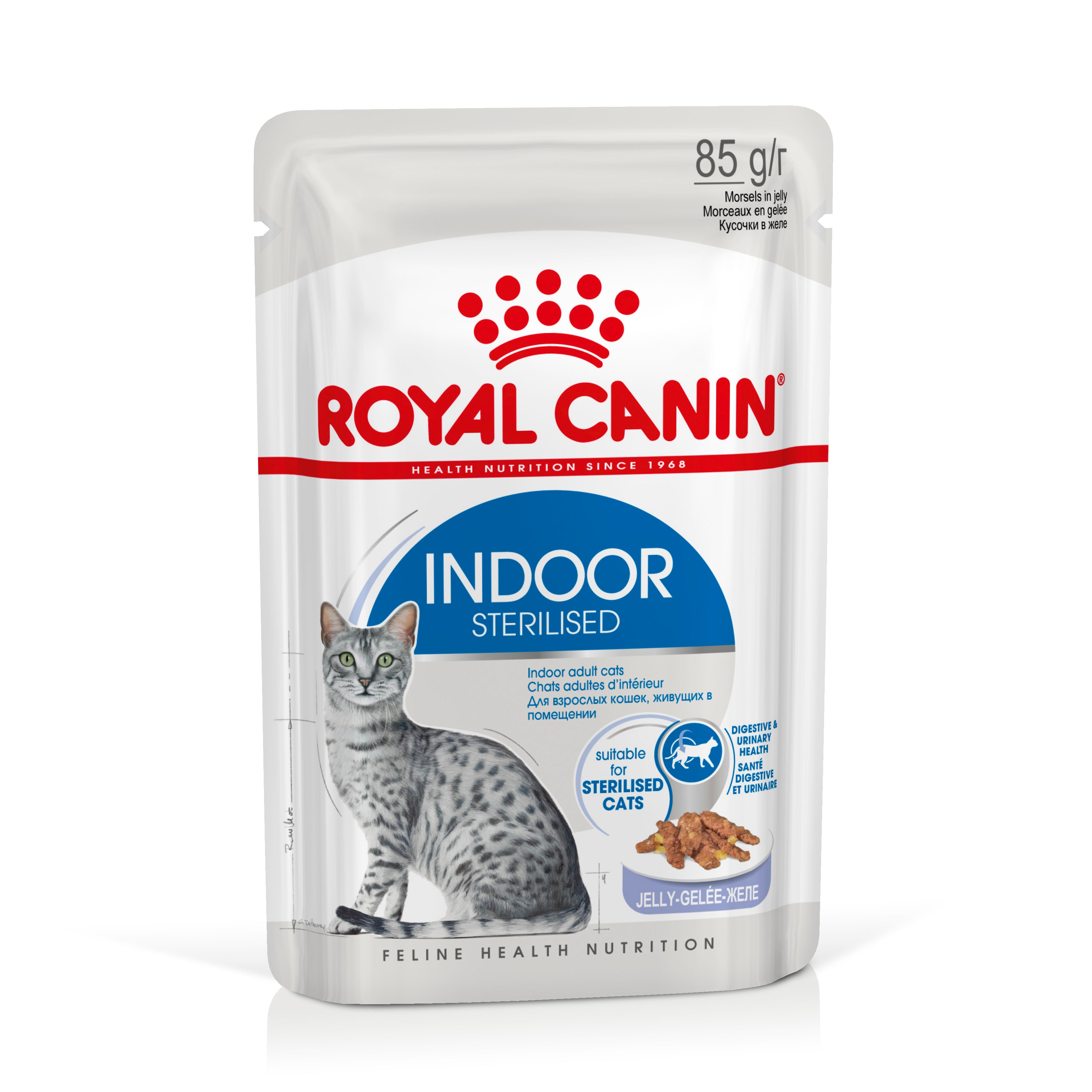 Royal Canin Indoor Sterilised In Jelly Adult Wet Cat Food, 85g x 12 Pack