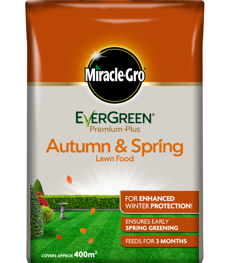 Miracle-Gro EverGreen Premium Plus Autumn & Spring Lawn Food 8 kg bag (400m²)